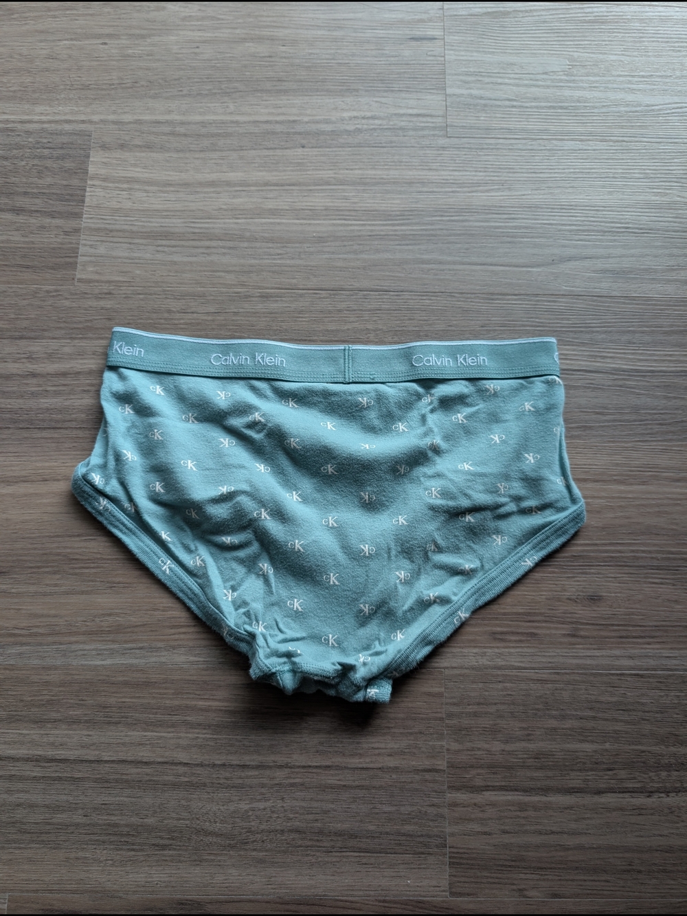 Calvin Klein Men’s Light Teal Logo Briefs - Picture 2 of 5